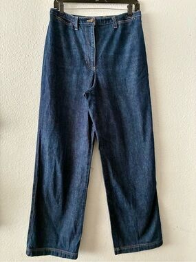 VTG Jones New York Sport 8 💯 Cotton Blue Denim Trouser Jeans Wide Straight Leg
